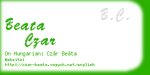 beata czar business card